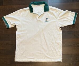 Miami Dolphins Shirt Mens Large White NFL Football True Fan Polo Embroidered SzL